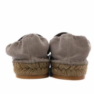 BRUNELLO CUCINELLI エスパドリーユシューズ スエード モニーレ ボールチェーン 35.5 22.5cm グレー