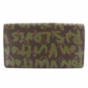 LOUIS VUITTON M92188 モノグラムグラフティ ポルトモネ クレディ 長財布 ブラウン