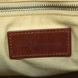 POLO RALPH LAUREN ヴィンテージ ブラックウォッチ ボストンバッグ ハンドバッグ チェック柄 レザー PVC 緑 グリーン 茶 ブラウン