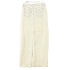 DIESEL DE-LUNGHA デニムスカート ロング タイト スリット ジップフライ カットオフ 27 L 白系 ホワイト