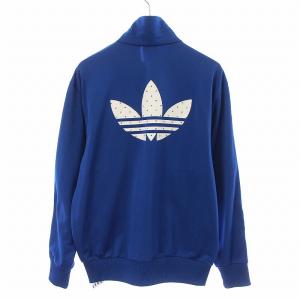 adidas Originals グラフィック ファイアーバード トラックジャケット ジップアップ 3ストライプ スタンドカラー O XL 青 ブルー M33825