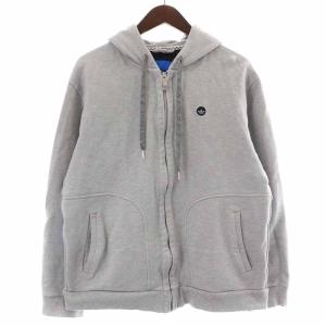 ジャケット パーカー ジップアップ ロゴ刺繍 長袖 O XL グレー V19893