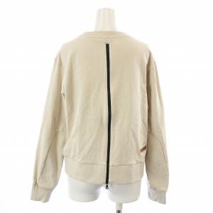 adidas Originals IM CREW カットソー プルオーバー 長袖 クルーネック バックジップ 切替 M ベージュ HJ7310