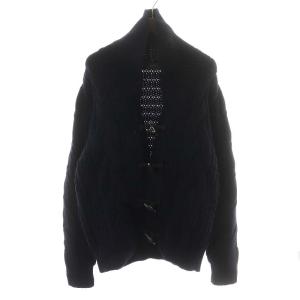 13AW カーディガン トグルボタン ローゲージ ショールカラー ウール カシミヤ混 M ネイビー