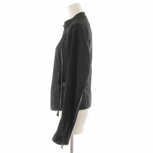 PRADA スタンドカラージャケット ジップアップ メッシュ 切替 11号 ブラック
