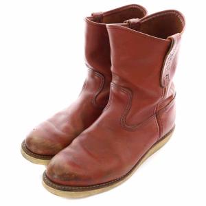 RED WING 2010年製 ペコスブーツ PECOS BOOTS ミドルブーツ レザー オロラセットポーテージ ステッチ ローヒール US8.5E