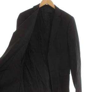 DIESEL BLACK GOLD テーラードジャケット フォーマル シングル 2B センターベント 総裏地 エルボーパッチ 肘当て 44 S 黒 ブラック