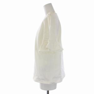 franche lippée くらげプルオーバー カットソー 半袖 クルーネック 袖フレア レース M 白 ホワイト 4180859