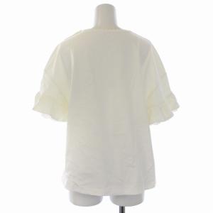 franche lippée くらげプルオーバー カットソー 半袖 クルーネック 袖フレア レース M 白 ホワイト 4180859