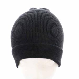Martin Margiela 10 帽子 ニット帽 ニットキャップ ワッチキャップ ビーニー ウール ジップポケット M 黒 ブラック