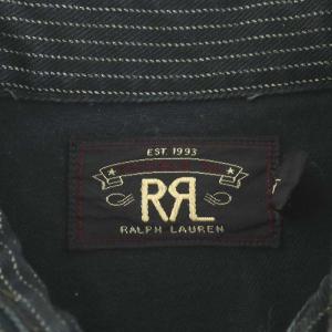 RRL コンチョ スナップボタン ウエスタンシャツ 長袖 ストライプ XS 緑 グリーン