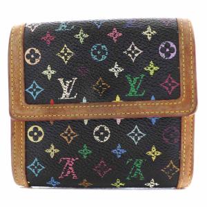 LOUIS VUITTON ポルトモネ ビエ カルト クレディ モノグラムマルチカラー 財布 三つ折り 黒 ブラック M92984