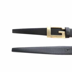 GUCCI オールド ベルト ロゴバックル Gバックル レザー 黒 ブラック 65 26 037
