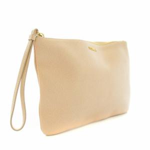 FURLA クラッチバッグ セカンドバッグ パーティバッグ ポーチ レザー ベージュ