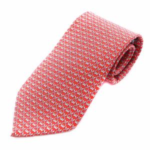 ネクタイ レギュラータイ シルク 総柄 赤 レッド