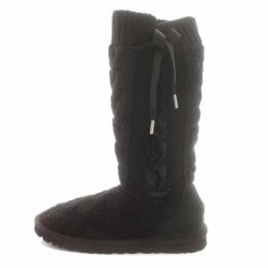 UGG australia マハラヤ ロングブーツ ニット 1008686 MAHALYA TALL KNIT US5 22cm 黒