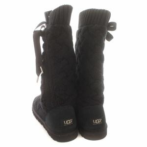 UGG australia マハラヤ ロングブーツ ニット 1008686 MAHALYA TALL KNIT US5 22cm 黒