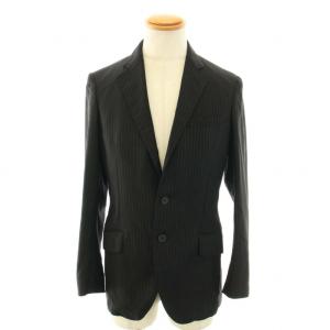 TOMORROWLAND スーツ セットアップ 上下 テーラードジャケット シングル 2B センターベント パンツ スラックス ストライプ柄 ウール