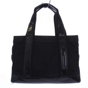 TORY BURCH ELLA トートバッグ ハンドバッグ ロゴ エナメル ナイロン 黒 ブラック