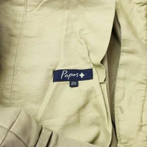 Papas + テパードパンツ ジップフライ ストレート 2X ベージュ