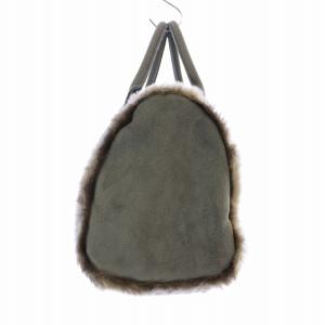 ANTEPRIMA ハンドバッグ スエード ファー スタッズ グレー