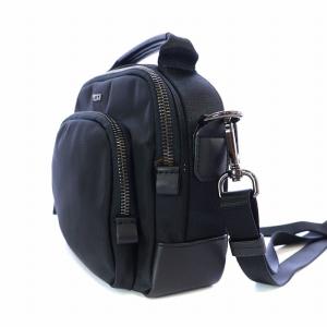TUMI TROY CROSSBODY ショルダーバッグ ハンドバッグ ナイロン レザー 牛革 ロゴ 黒 ブラック 196308DGE