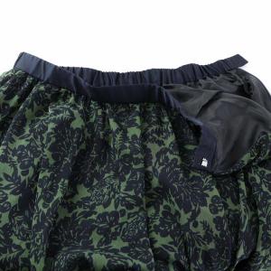 23区 23AW フレアスカート ロング ミモレ 花柄 総柄 大きいサイズ 48 XXXL 緑 グリーン /KL