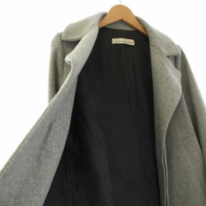 DELUXE BRAND チェスターコート アウター ウール カシミヤ混 S グレー 