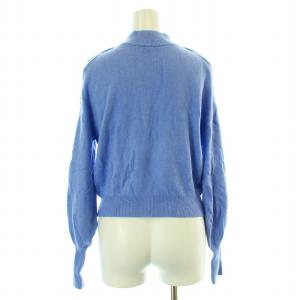 SNIDEL 21AW コールドショルダーニットプルオーバー セーター 長袖 アンゴラ混 ウール混 F 青 ブルー SWNT214008