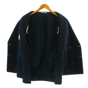 Aquascutum テーラードジャケット ブレザー ダブル 総裏地 金ボタン ウール 98BE5 M 紺 ネイビー