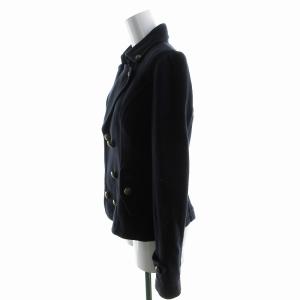 BURBERRY BLUE LABEL テーラードジャケット ダブル 金ボタン 裏地ストライプ 38 XS BM