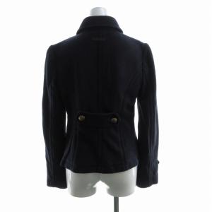 BURBERRY BLUE LABEL テーラードジャケット ダブル 金ボタン 裏地ストライプ 38 XS BM