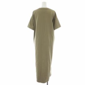 SLOANE ペルーコットン天竺半袖ワンピース ロング マキシ 1 S カーキ SL4ST159 /XK BM