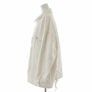 SNIDEL レースアップオーバーサイズGジャン ジージャン ワーク リボン F 白 ホワイト SWFJ191003