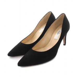パンプス ピンヒール ポインテッドトゥ スエード 23.5cm 黒 ブラック