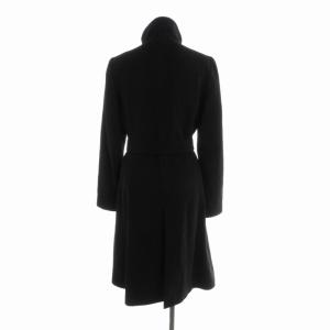 ANAYI スタンドカラーコート ロング ハイネック 38 M 黒 ブラック