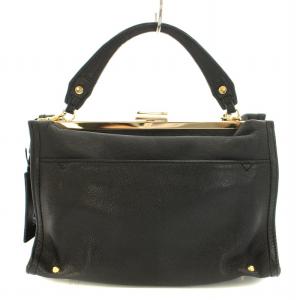 POTIOR CORINNE MINI コリーヌ ミニ 2WAY ハンドバッグ ショルダーバッグ ワンハンドル レザー ロゴチャーム 黒