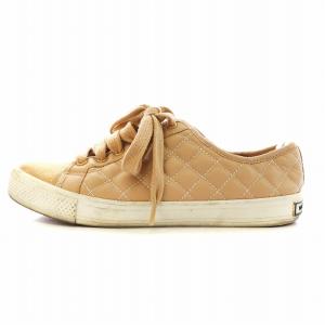 TORY BURCH ローカット スニーカー シューズ キルティング レザー 7M 24.0cm ピンク