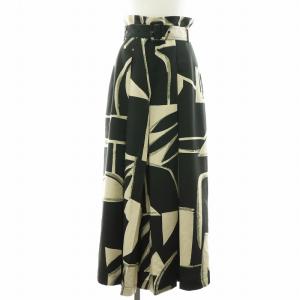 22AW アブストラクトワイドパンツ バギー 0 S 黒 ブラック ベージュ /NQ BM