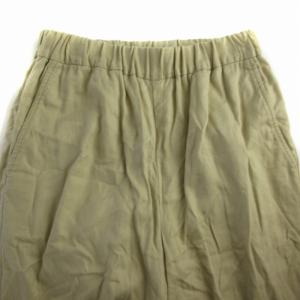 Framework 24SS レーヨンリネンツイルドロストパンツ2 ストレート イージー 34 XS ベージュ 24030220603120