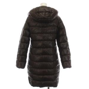 DUVETICA ACE アチェ ダウンコート ジャケット ロング フード付き ジップアップ アウター 38 M 茶 ブラウン