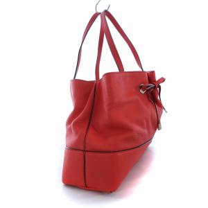 kate spade new york トートバッグ リボン レザー ロゴ 鞄 赤 レッド /EE