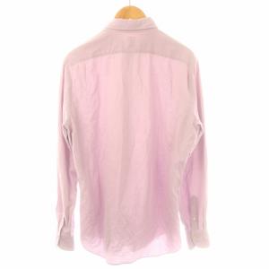 Finamore コットン ホリゾンタルカラー シャツ 長袖 16/42 XL ピンク /XK BM