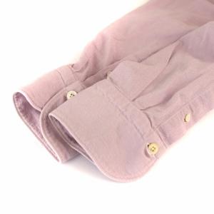 Finamore コットン ホリゾンタルカラー シャツ 長袖 16/42 XL ピンク /XK BM