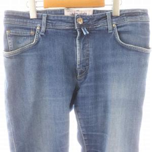 JACOB COHEN Special Edition デニムパンツ ジーンズ ストレッチ ロゴ 刺繍 34 XL 青 ブルー