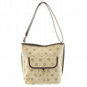 マルグリット 2WAYバッグ ワンショルダーバッグ キャンバス レザー 切替 総柄 F ベージュ 茶 ブラウン