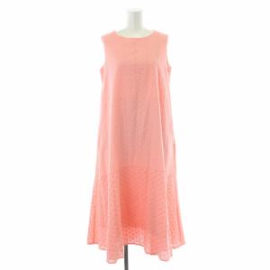 23SS エンブロイダリーレース ワンピース ロング ミモレ フレア 刺繍 カットワーク ノースリーブ