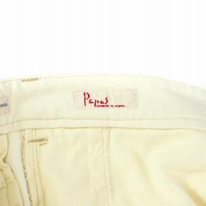 Papas MANIERE DE HEMING パンツ テーパード ジップフライ ストレッチ 52 LL 白 ホワイト