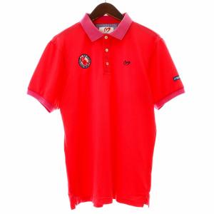 EDITION ポロシャツ カットソー 半袖 ロゴ 刺繍 ゴルフウェア 6 LL ピンク /KU BM