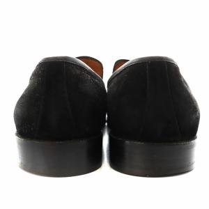 Salvatore Ferragamo ガンチーニ ローファー モカシン スエード 8EE 26.0cm 黒 ブラック